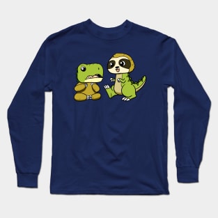 Dinosaur Sloth Long Sleeve T-Shirt